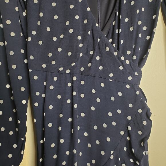 Zara Trafaluc| Navy Blue Polka Dot Romper - Picture 5 of 11